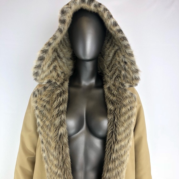 Fur Hooded Trench Coat by Bonnie Cashin Rare Vtg - Picture 3 of 8